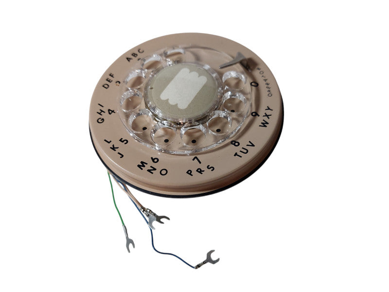 Vintage Telephone Rotary Beige Dial Replacement Dial Part Only , Unused  =