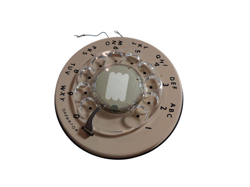 Vintage Telephone Rotary Beige Dial Replacement Dial Part Only , Unused  =