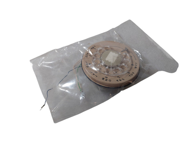 Vintage Telephone Rotary Beige Dial Replacement Dial Part Only , Unused  =