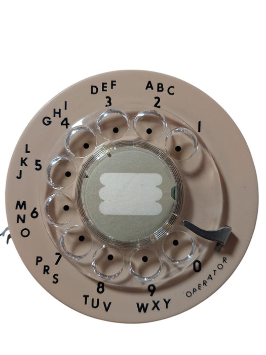 Vintage Telephone Rotary Beige Dial Replacement Dial Part Only , Unused  =
