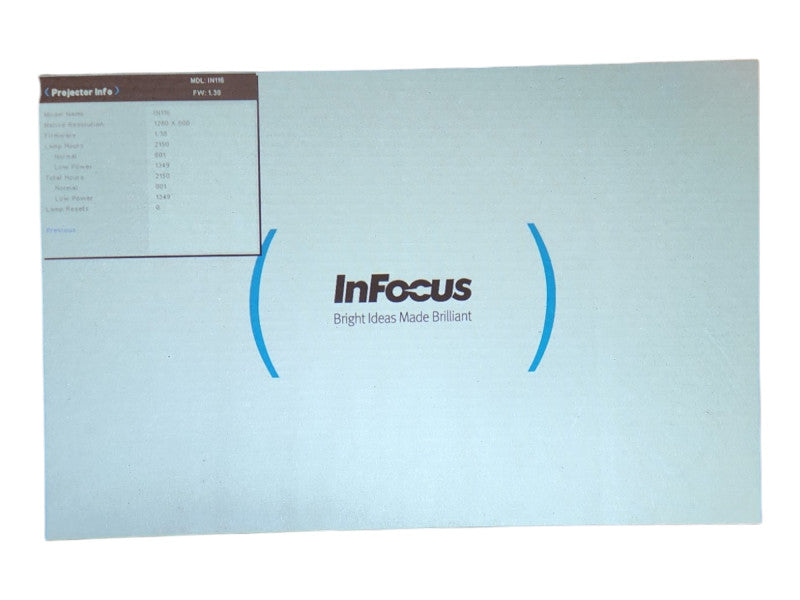 InFocus IN116 DLP Portable Projector w/ Lamp Hour: 2150Hrs