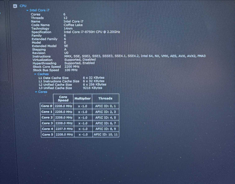 Dell Precision 7730 i7-8750H Intel UHD 630 GPU 32GB RAM 512GB SSD  Lap200