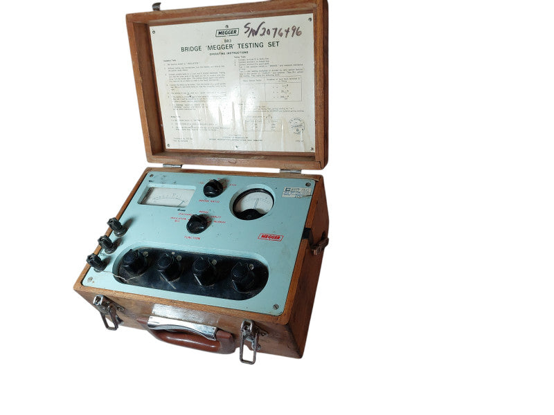 Vintage Megger Instruments Bridge Testing Set BR3 Made in England  =