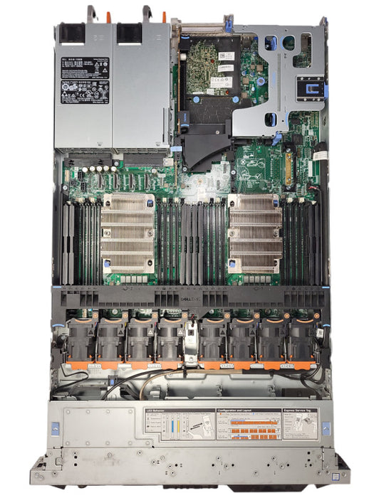 Dell PE R640 1U Server BareBone w/ 2x Heatsink, 2x 750W PSU, No CPU/RAM READ  Q$