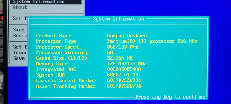 Compaq Deskpro EN Pentium III Processor 866 MHz 128MB RAM, No HDD, SEE _