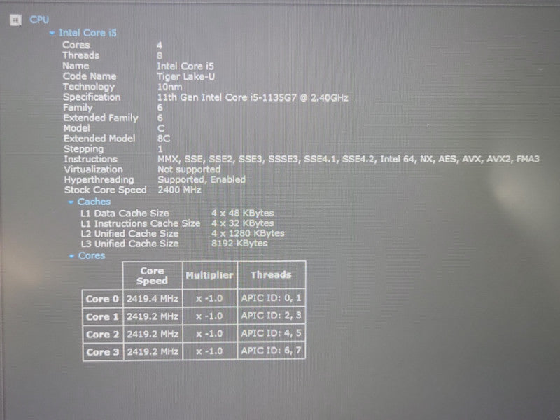 Lenovo ThinkPad E15 Gen 2 Intel i5-1135G7 16GB RAM256 NVMe Bilingual keyboard - Lap200