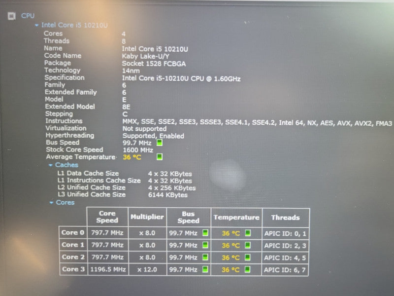LenovoThinkPad E14 14" Core i5-10210U 1.6Ghz 16GB 256NVMe - Lap200