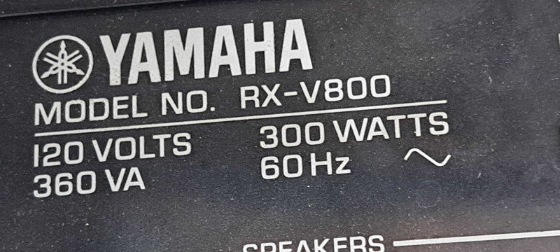 Yamaha RX-V800 5.1 Channel 260 Watt AV Stereo Home Theater Receiver Dolby DTS