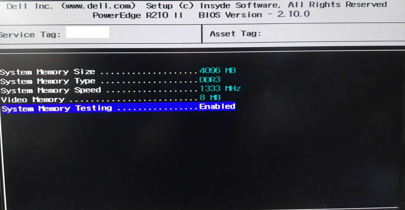 Dell PowerEdge R210ii 1U, i3-2100 @3.1GHz, 4GB DDR3, 250W PSU, No HDD Q