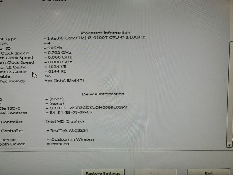 Dell Optiplex 3070 USFF | i3-9100T @ 3.1GHz | 16GB DDR4 | No HDD