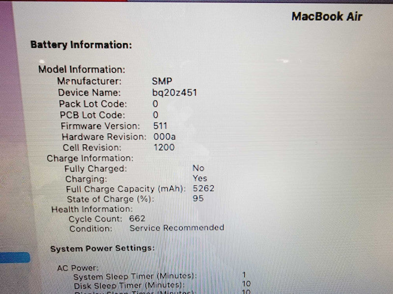 Apple Macbook Air 2017 13" 2-Core i7-5650U @ 2.2GHz 8GB DDR3 250GB SSD (