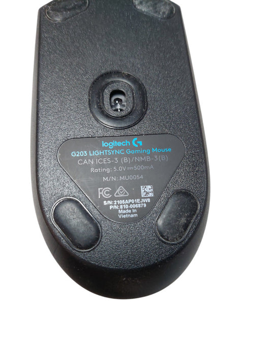 Logitech G203 Lightsync RGB Black Gaming Mouse Model: MU0054 =