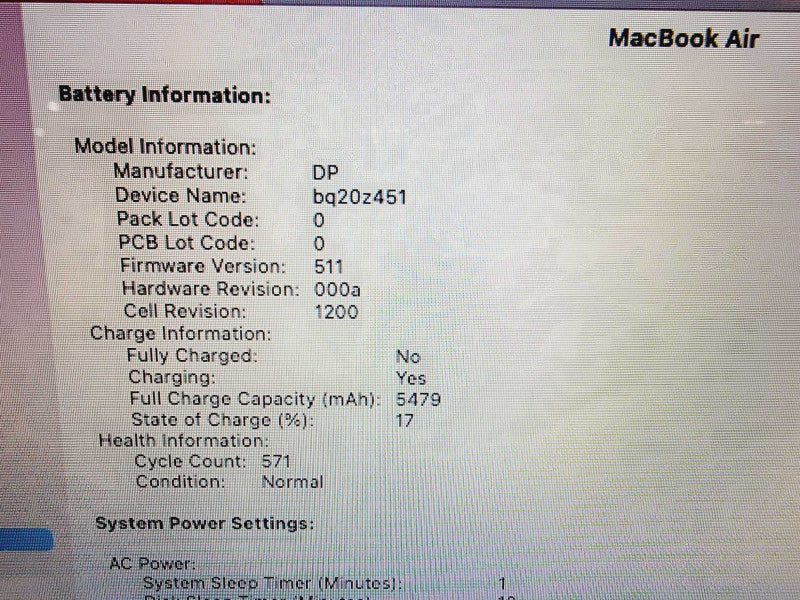 Apple Macbook Air 2017 13" 2-Core i5-5350U @ 1.8GHz 8GB DDR3 250GB SSD (