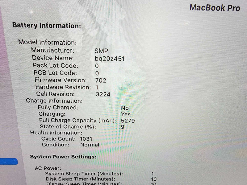 Apple Macbook Pro Retina 2015 13" 2-Core i5-5257U @ 2.7GHz 8GB DDR3 250GB SSD (