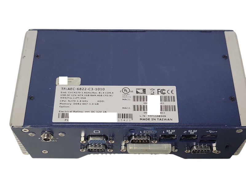 AAEON TF-AEC-6822-C3-1010 FANLESS EMBEDDED CONTROLLER, No SSD, READ _