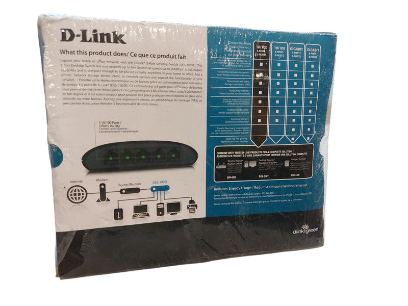 D-Link DES (DES-1005E) 5-Ports External Ethernet Switch