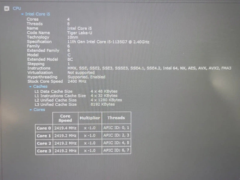 Lenovo ThinkPad E15 20TD003KCA Gen 2 Intel i5-1135G7 16GB RAM256 NVMe READ - Lap200