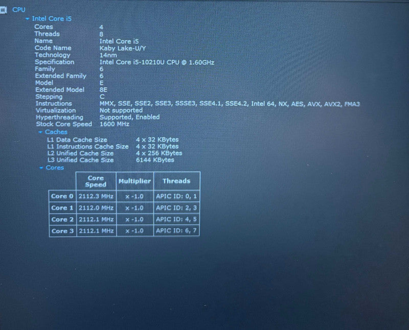 Lenovo ThinkPad E15 i5-10210U@1.6GHz 16GB RAM 256GB SSD READ!  Lap200
