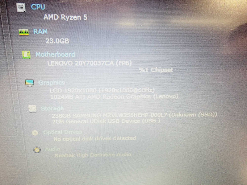 Lenovo ThinkPad E14 Gen 3 6-Core Ryzen 5 5500U @ 2.1GHz 23GB DDR4 256GB SSD ( Lap200