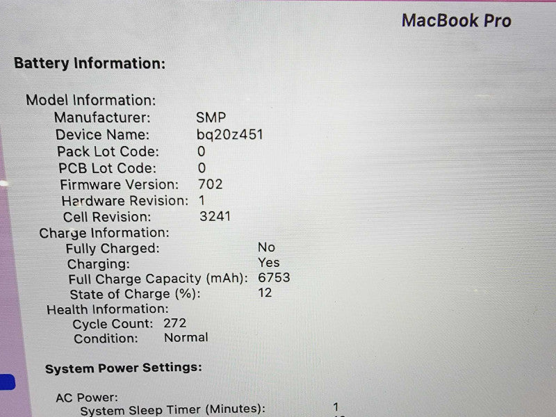 Apple Macbook Pro Retina 2015 15" 4-Core i7-4870HQ@2.5GHz 16GB DDR3 250GB SSD (