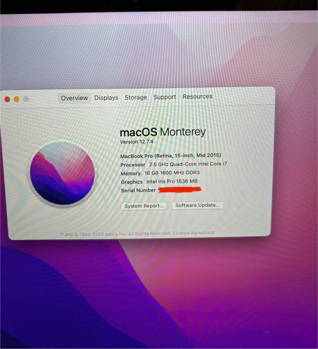 Apple MacBook Pro 15 Mid 2015 i7-4870HQ Radeon R9 M370X 16GB RAM 256SSD READ!