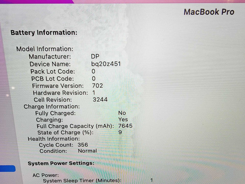 Apple Macbook Pro Retina 2015 15" 4-Core i7-4870HQ@2.5GHz 16GB DDR3 250GB SSD (