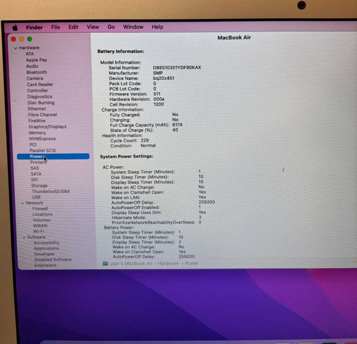 Apple MacBook Air 13" Early 2015 i5-5250U 4GB RAM 256SSD No Power Adapter