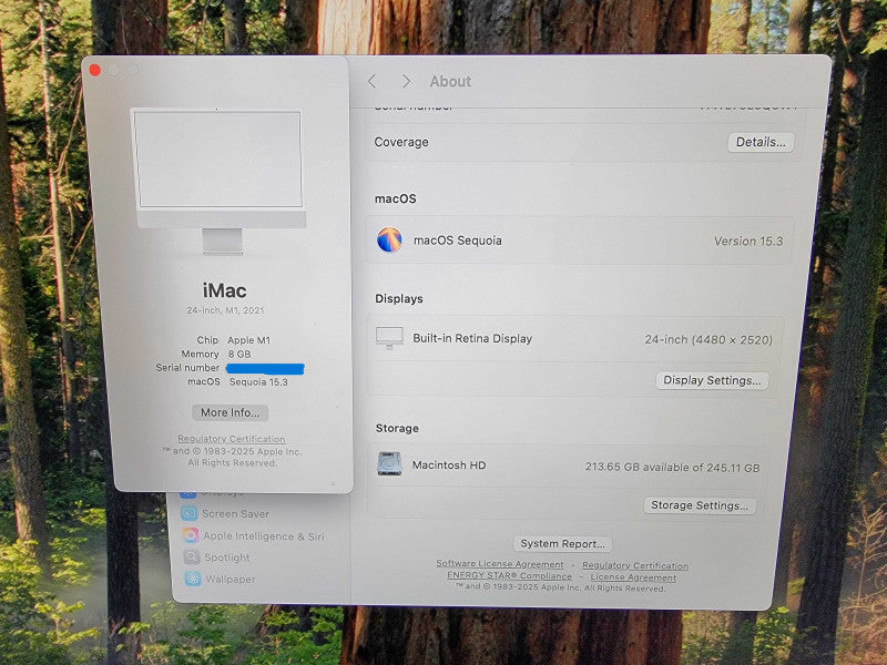 Apple iMac A2438 24" | Apple M1 | 8GB RAM | 256GB SSD - READ