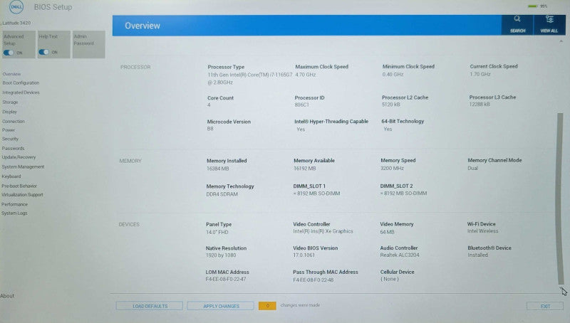 Dell Latitude 3420 Intel Core i7-1165G7 4.7GHz 16GB DDR4 256GB SSD 14" SEE _ Lap200