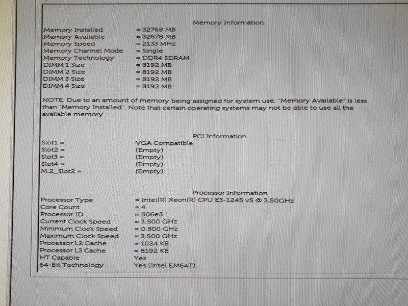 Dell Precision Tower 3620, Intel Xeon E3-1245 3.50GHz, 32GB DDR4, Quadro K620