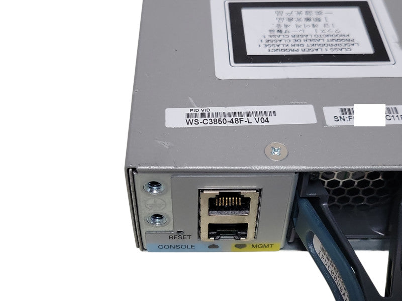 Cisco WS-C3850-48F-L 48-Port Gigabit PoE+ w/ C3850-NM-4-1G, 1x PWR-C1-715WAC _