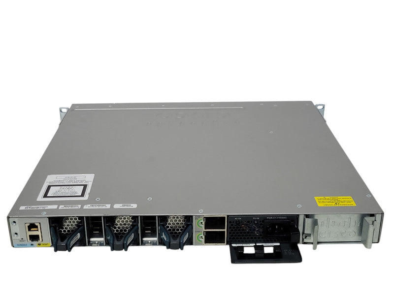 Cisco WS-C3850-48F-L 48-Port Gigabit PoE+ w/ C3850-NM-4-1G, 1x PWR-C1-715WAC _