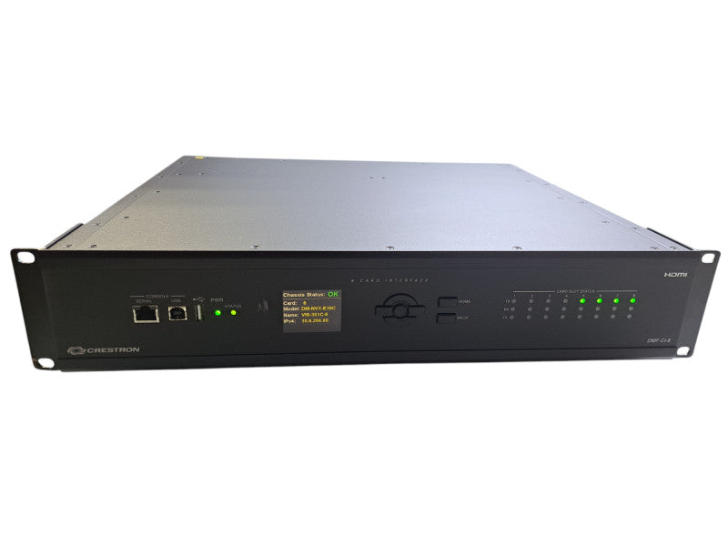 Crestron DMF-CI-8 | Digital Media Chassis w/ 4x DM-NVX-E30C Encoder Cards