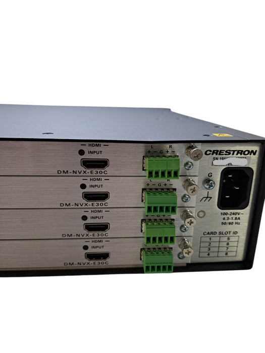 Crestron DMF-CI-8 | Digital Media Chassis w/ 4x DM-NVX-E30C Encoder Cards