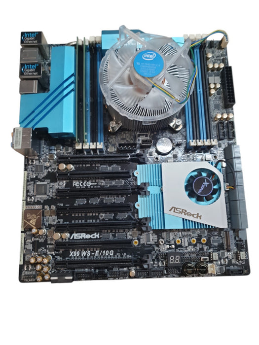 ASROCK X99 WS-E/10G LGA 2011-3, i7-5820K @ 3.3GHz, 16GB DDR4, NO I/O