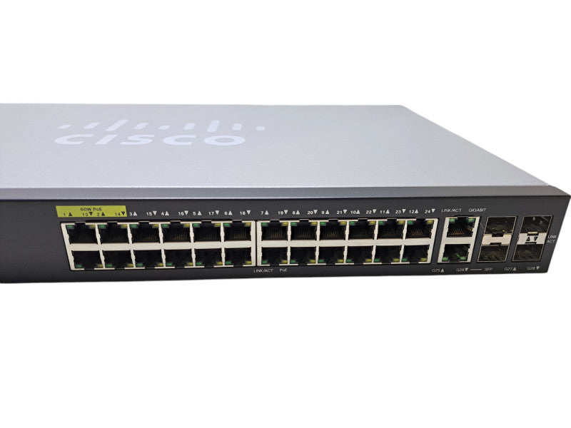 Cisco SG350-28P-K9 V03 | 28-Port Gigabit PoE Managed Switch | 4x SFP