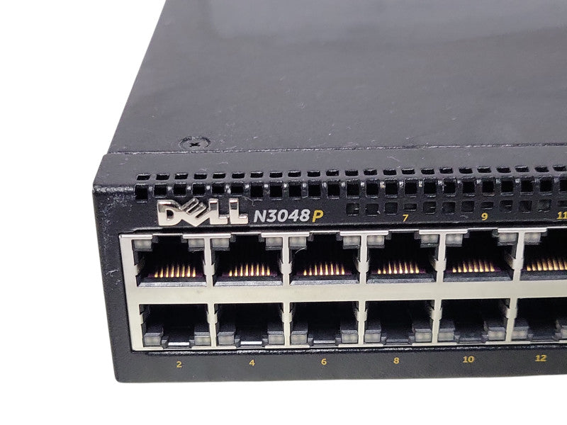 Dell Networking N3048P 48-Port PoE+ Network Switch w/ 2x Power Supplies, SEE _