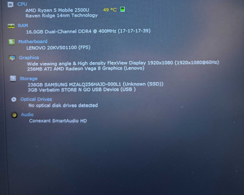 Lenovo ThinkPad E585 AMD Ryzen 5-2500U 16GB RAM 256GB SSD  BudLap