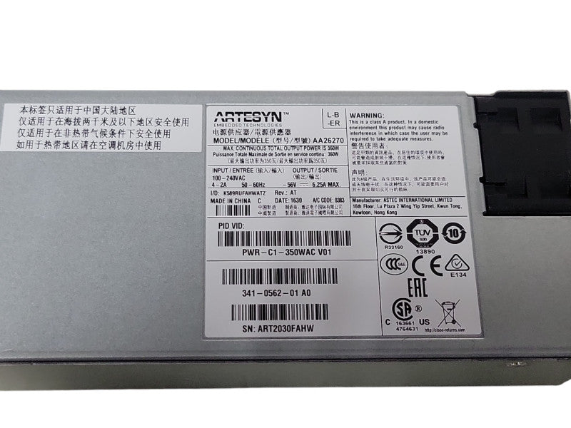 Cisco PWR-C1-350WAC Power Supply for 3850 Series Switch _