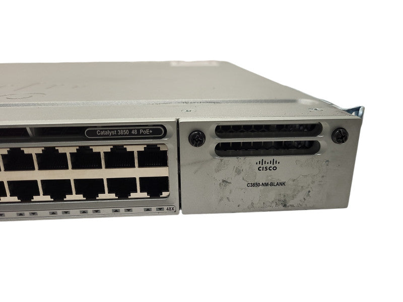 Cisco WS-C3850-48F-S 48-Port Gigabit PoE+ Switch No PSU READ Q$