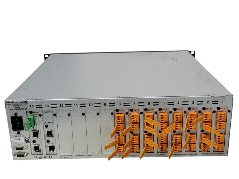Biamp Tesira Server-IO Digital Audio W/ 1x SNC-1a, 1x DAN-1, 8x SEC-4, READ _