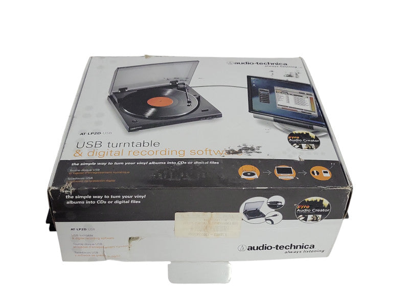 Open-Box audio technica USB turntable & Digital recording AT-LP2D-USB _