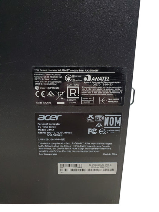 Acer Aspire TC-1760 | Intel Core i5-12400 | 16GB RAM | 256GB NVMe
