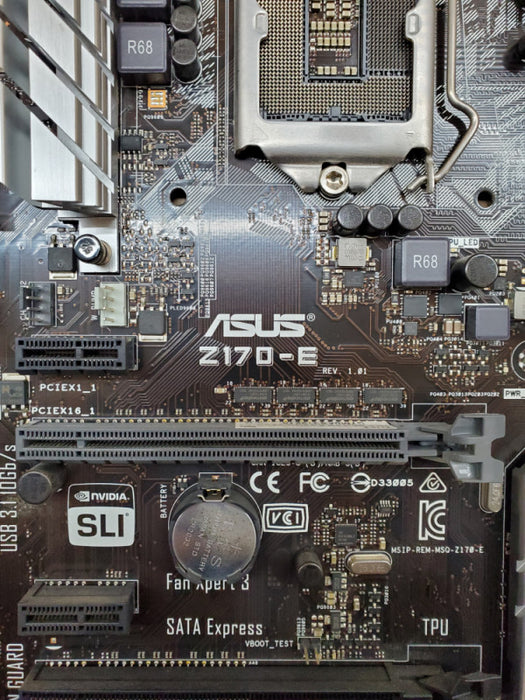 ASUS Z170-E LGA1151 DDR4 ATX Motherboard | No CPU/RAM | w/ I/O