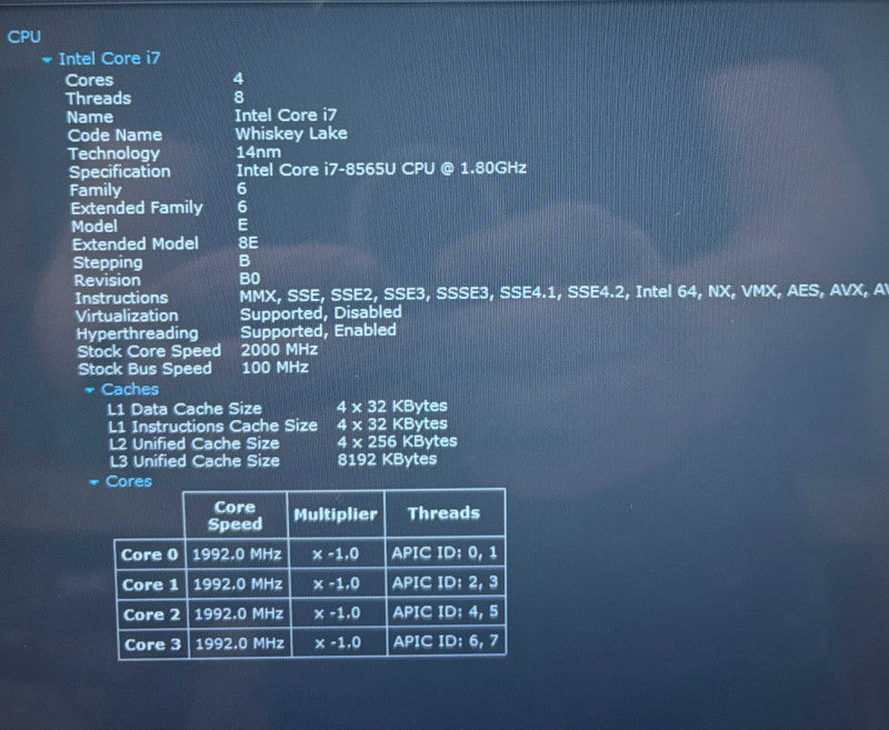 Dell Inspiron 5482 TOUCH Intel Core i7-8565U@1.8GHz 16GB RAM 256GB SSD READ  Lap200