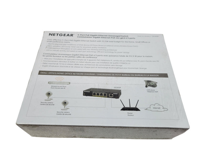 NETGEAR 5-Port PoE Gigabit Ethernet Unmanaged Switch (GS305P) %