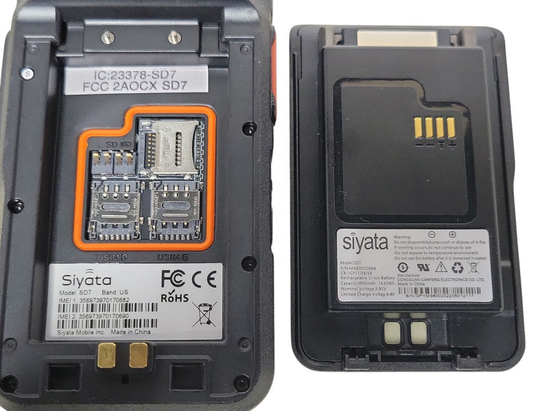 Siyata SD7 Rugged PTT Radio Handset Cellular Two Way Radio, READ _