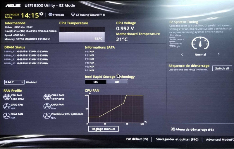 Custom Pc Asus Z97-A | Intel i7-4790K @4.0GHz | 32GB RAM - NO HDD | With GPU