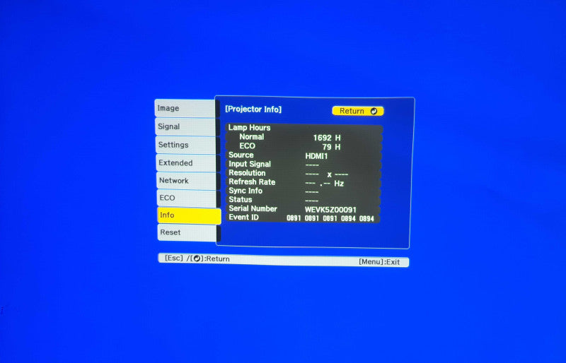 Epson PowerLite 1284 Wireless HD WUXGA 3LCD Projector w/ Remote, Power & Bag