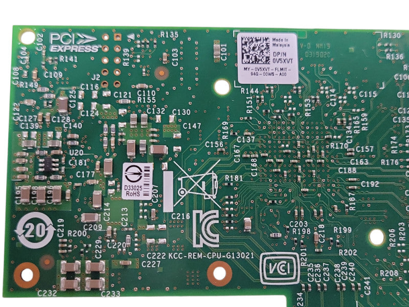 Dell Intel 0V5XVT I350-T2 Dual Port PCI-E x4 2-port gigabit Network Card _
